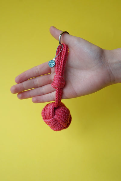 monkey's fist keychain - nantucket red