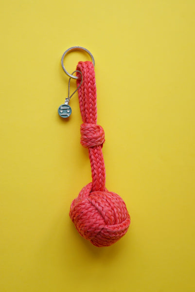 monkey's fist keychain - nantucket red